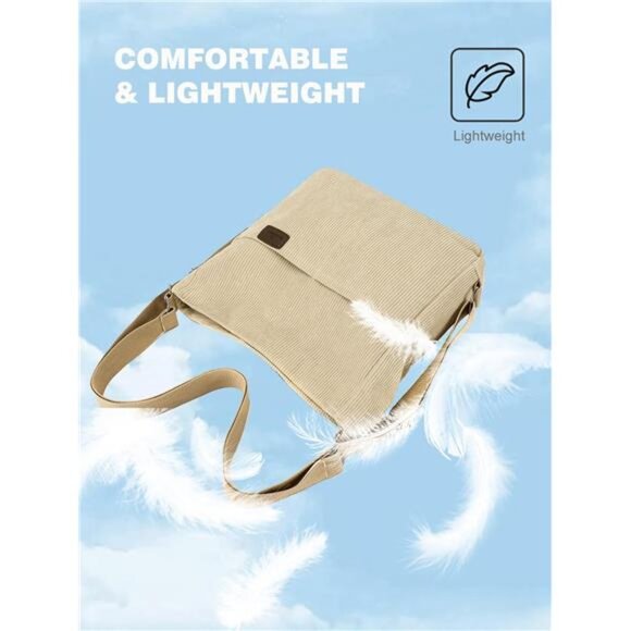 Corduroy Tote Bag for Women Convertible Backpack Crossbody Purse Shoulder Bag - Picture 3 of 7